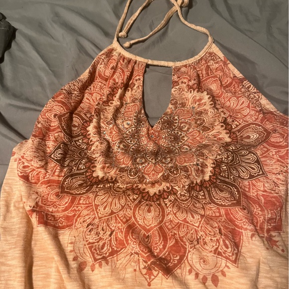 Venus cover up halter embellished small peach colored - Picture 2 of 8